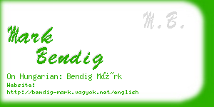 mark bendig business card